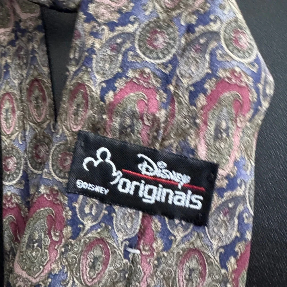 Disney Originals Necktie Mens OS Paisley Mickey‎ Mouse Silk Vintage